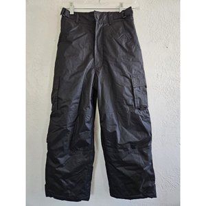 Rothschild Boys Girls kids Black Snow Ski Pants 7/8 weather water resistant  euc